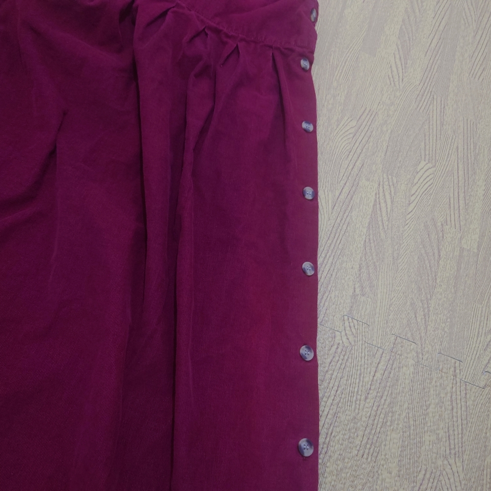 Vintage Baxter Wells Women's V-Neck Dress Button Side Summer Cocktail Red UK 12 - Picture 6 of 12